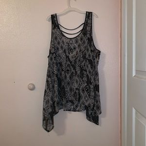 Black and white blouse